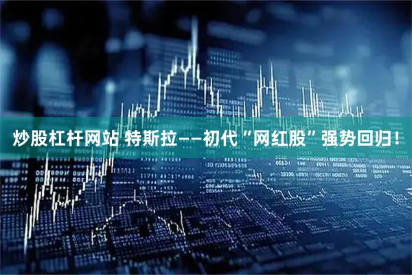 炒股杠杆网站 特斯拉——初代“网红股”强势回归！