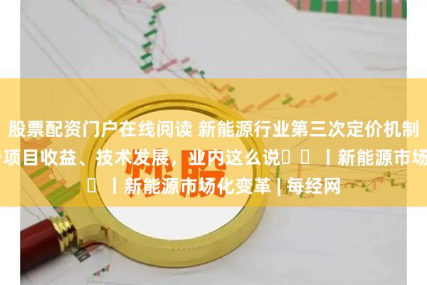 股票配资门户在线阅读 新能源行业第三次定价机制改革落地，关于项目收益、技术发展，业内这么说⋯⋯丨新能源市场化变革 | 每经网