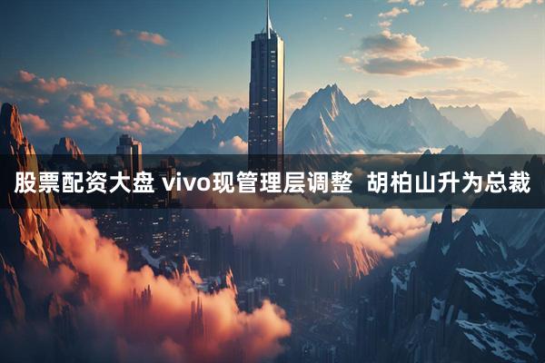 股票配资大盘 vivo现管理层调整  胡柏山升为总裁